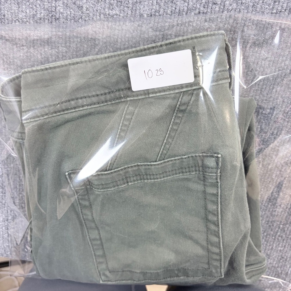 Anthropologie Olive Green Utility Slim Seamed Patch Pocket Pants Size 28 - Picture 11 of 11